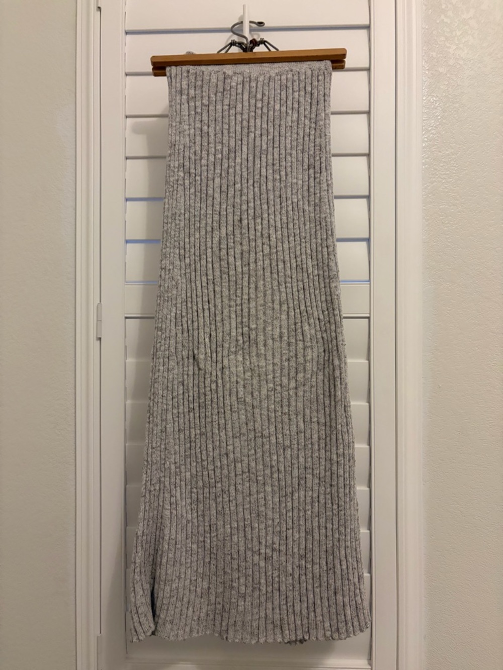 Free People Better Days Sweater Ribbed Midi Skirt with High Side Slit - Picture 7 of 7